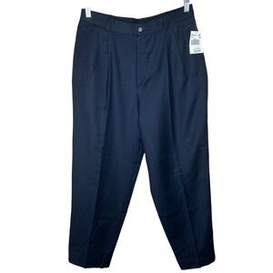 Parisian Signature NWT Vintage Navy Pleated‎ Trousers Dress Pants 100% Wool